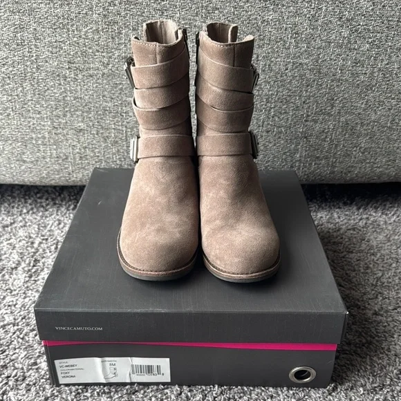 Vince Camuto Brown Ankle Boots Slouchy Design - Picture 2 of 8